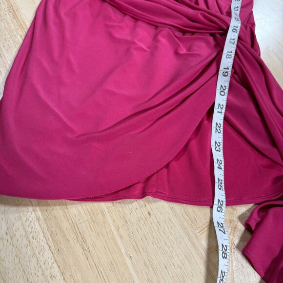 Mac Duggal NWT Pink Strapless Ruched Faux Wrap Dress Size 6 Sweetheart Neck - Picture 10 of 10